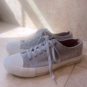 Loft Gray Jersey Casual Sneakers